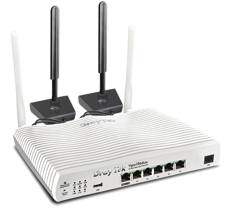 DrayTek Vigor 2866L - Draadloze Router - Wi-Fi 5 (802.11ac) - Dual-band - Wit