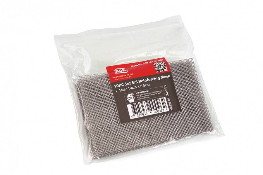 AOK Verstevigingsgaas, geschikt voor kunststoflassen, (10 stuks) 10 x 6,5 cm voor het AOK PROFI kunststof, plastic lasapparaat