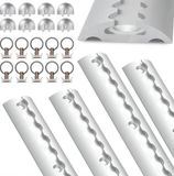 Rail d'avion, rail en aluminium semi-circulaire, 4×1M, avec ferrure+anneau d'arrimage, verrouillage de transport, pour la fixation de marchandises, étais, kit de démarrage