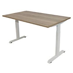 Euroseats Bureau Natuurlijk eiken met Wit frame 620-840 x 1400 x 800 mm