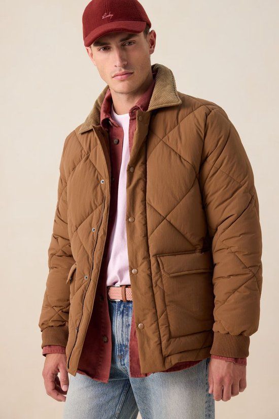 Sissy-Boy Bruine quilted corduroy jas