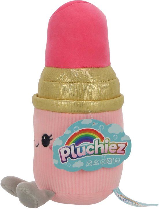 Pluchiez Pluche lippenstift - parfum knuffel speelgoed 2 assorti