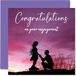 Verlovingskaarten voor koppels - verlovingssilhouet - Gefeliciteerd Happy Engagement Gifts, Gefeliciteerd Goed Gedaan Kaart, 145mm x 145mm Bruiloft Huwelijk Wenskaarten voor Koppels Verloofde