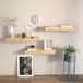 Stijlvol Eiken Wandplank, 61,5 x 6,5 x 19,5 cm, Melamine Gecoat, Deeltjesbord