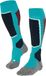 FALKE Dames Skisokken SK2 Intermediate W Kh wol functioneel materiaal warm dik 1 paar, Turkoois Peacock Blue 6536, 35-36