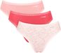 Sloggi Women GO Crush High leg (3-pack) - dames slip - lichroze - flamingo roze en roze met wit dessin