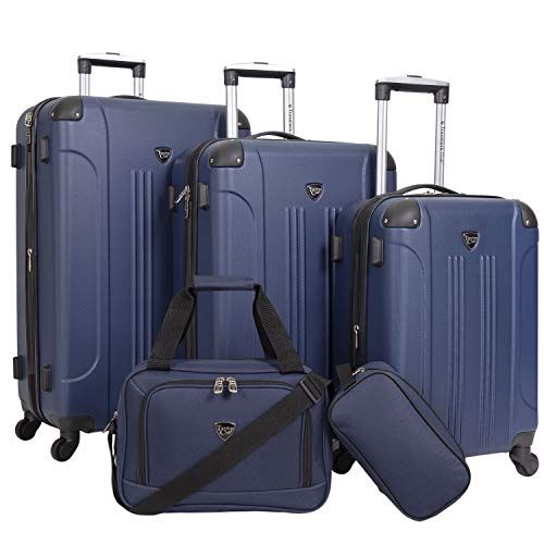 Travelers Club Sky+ Luggage Set - Marine Blue - 5 Piece Set