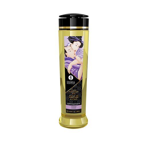 Shunga Erotische massageolie Sensation lavendel