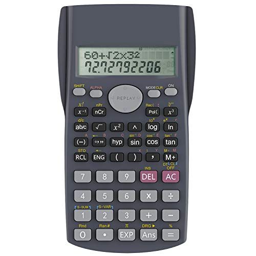 Helect Wetenschappelijke Rekenmachine, Schoolcalculator, Scientific Calculator met Twee Regels