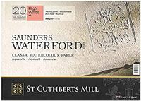 SAUNDERS WATERFORD SERIES St Cuthberts Mill Saunders Waterford Aquarelpapier T45930051011E: 300 g/m², gesatineerd, aquarelblok 41 x 31 cm, 20 vellen, extra wit