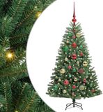 vidaXL Kunstmatige Hinged Kerstboom Groen 120 cm PVC en Metaal