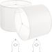 Vevor Abat-jour Tambour 40x40x30cm Grand Rond 2 Pièces avec Harpe Crème