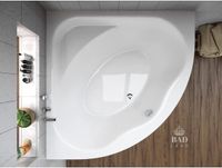 Badland STANDARD hoekbad 150 x 150 cm wit met styropor ombouw