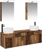 vidaXL Badkamerkastenset 5 st Oud hout Bewerkt hout