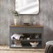 Hudson Reed Startford meuble lavabo 121,5cm - gris clair | poignées classiques en laiton brossé
