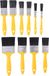 Kinzo Kwastenset - Set 10 Platte Kwasten - Synthetisch Haar - Geel
