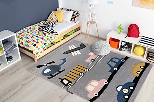 RugsX Kindertapijt Petit Grijs 120x170 cm - Babykamer Speelkleed