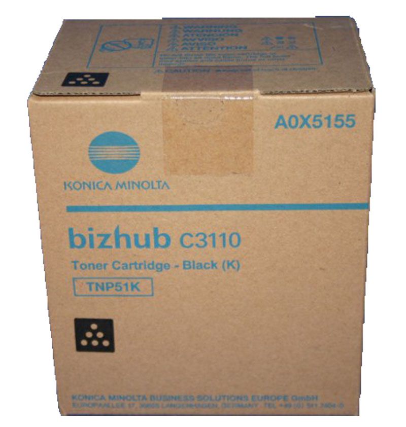 Konica Minolta TNP-51K Toner Cartridge - Black - Original - Bizhub C3110
