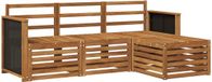 vidaXL Acacia Hout Naturel 3-zits Bank Loungeset