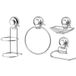 GSW Set de rangement pour salle de bain (Salle de bain 4 pièces, Set S)