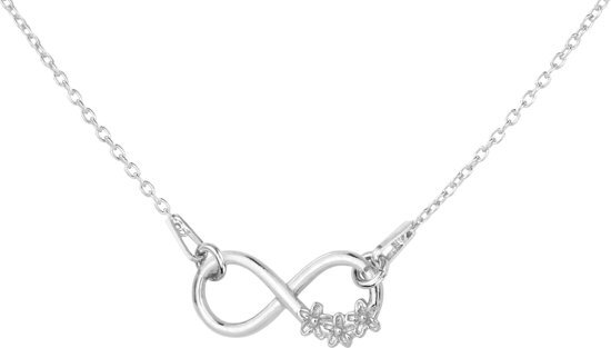 ARLIZI 1316 Ketting Infinity Bloemen Hanger - Dames - 925 Zilver - 41 cm