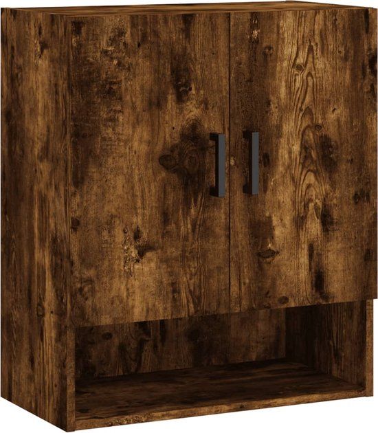vidaXL Wandkast 60x31x70 cm bewerkt hout gerookt eikenkleurig