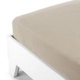 Caleffi 79398 Flanel Onderlaken voor Frans bed, zandkleurig