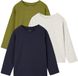 Vertbaudet Set van 3 jongensshirts met lange mouwen