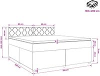 vidaXL Boxspringbed met matras Roze 160 x 200 cm Fluweel