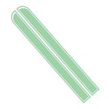Ambiance Sticker Autokap Stripe, Racing Sticker Body Side Stripe Decal, Dak Rok Bumper Stripe Decal Vinyl, Gemodificeerde Stripe Decal Car Decor Mint - 1 Paar 129 x 24 cm