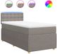 vidaXL Boxspringbed met matras, taupekleurig, 100x200 cm, met stoffen bekleding