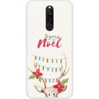 Xiaomi Redmi Note 8 Beschermende siliconen case lichtgevend rendier