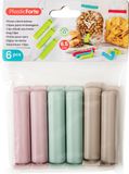 Plasticforte 6x afsluitclips / vershoudclips - 6 cm - keuken/voedsel zakjes afsluiten - Vershoudklemmen - vershoudknijpers