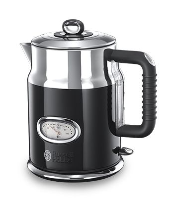 Russell Hobbs Retro Classic Noir Waterkoker - Zwart/RVS