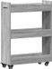 vidaXL Kast met wieltjes 60x22x79 bewerkt hout grijs sonoma
