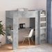 Maison Exclusive - Lit superposé avec bureau Gris Béton 90 x 190 cm