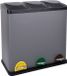 SVITA TC3X20 Pédalier - Poubelle Séparation des déchets Acier 60L Gris