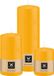 Wiedemann Bougies cylindriques/bougies pilier - set de 3 - jaune
