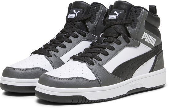 PUMA Rebound v6 Unisex Sneakers - PUMA White-PUMA Black-Shadow Gray