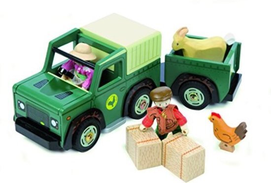 Le Toy Van Houten Jeep met aanhanger