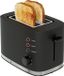 KitchenBrothers Retro Toaster - 6 Warmteniveaus - 2 Extra Brede Sleuven - 870W - Zwart