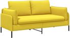 vidaXL Canapé 2 places tissu jaune clair 188 x 81 x 89 cm