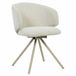 Giga Meubel Eetkamerstoel Sueca - Beige Stof - Draaibaar (set van 2)