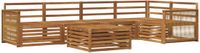 vidaXL - Bankenset - 6-delig - Naturel - Massief Acacia Hout