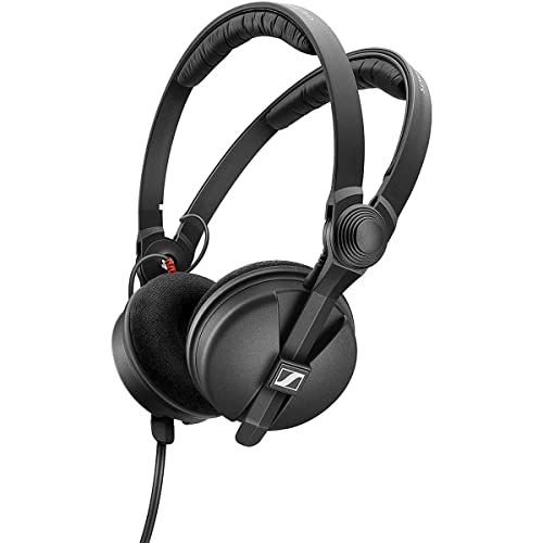 Sennheiser HD 25 SPECIAL EDITION gesloten on-ear DJ- en monitoringhoofdtelefoon | Draaibare capsule voor luisteren met één oor | Exclusieve draagtas en velours oorkussens | Zwart (509271)