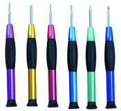 Tec Hit 321013 precisieschroevendraaierset 6-delig + 7 sleutels 1,5 tot 6 mm, meerkleurig