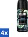 Axe Déodorant Bodyspray Aqua Bergamot 150 ml - 4 pièces