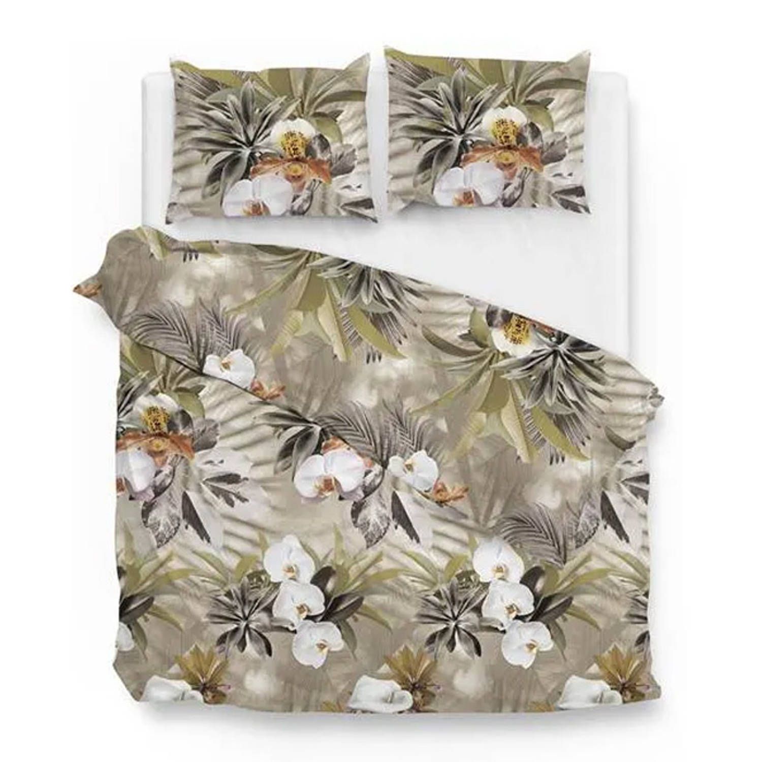 Zo!Home Valerie Dekbedovertrek - Groen - 200x200/220 cm - Katoen