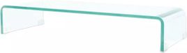 vidaXL Tv-meubel/monitorverhoger - transparant - 80x30x13 cm - glas