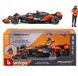 Bburago F1 McLaren MCL38 2024 met coureur Norris, diecast auto op schaal 1:24, gedetailleerde replica met coureur inbegrepen, officiële McLaren-kleuren, 14+